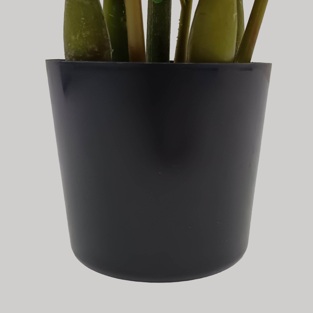 ZAMIA ΦΥΤΟ ΤΕΧΝΗΤΟ ΣΕ ΓΛΑΣΤΡΑ 85cm ΥΦΑΣΜΑ ΠΡΑΣΙΝΟ PVC - Image 3