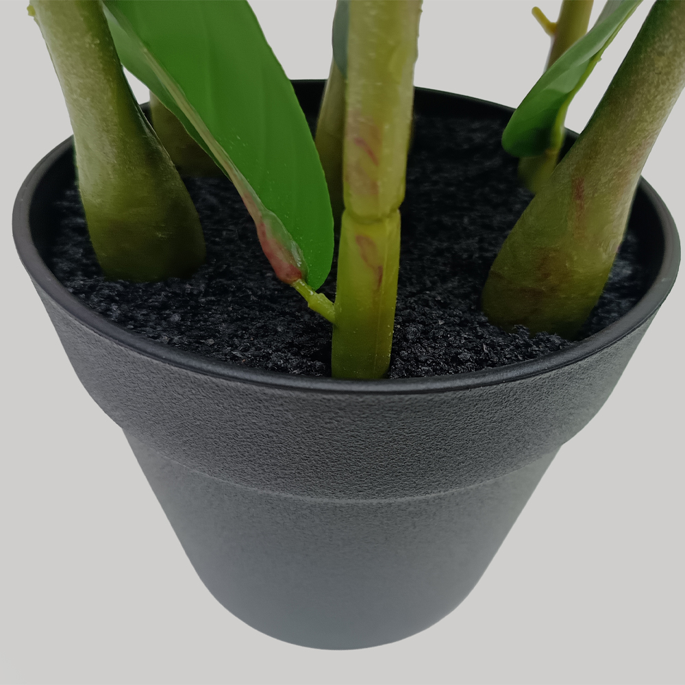 ZAMIA ΦΥΤΟ ΤΕΧΝΗΤΟ ΣΕ ΓΛΑΣΤΡΑ 95cm ΥΦΑΣΜΑ ΠΡΑΣΙΝΟ PVC - Image 4