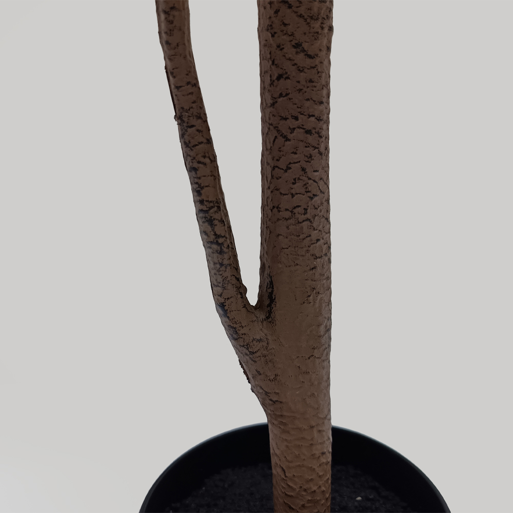 FICUS PANDURATA ΔΕΝΤΡΟ ΤΕΧΝΗΤΟ ΣΕ ΓΛΑΣΤΡΑ 180cm ΥΦΑΣΜΑ ΠΡΑΣΙΝΟ PVC - Image 3