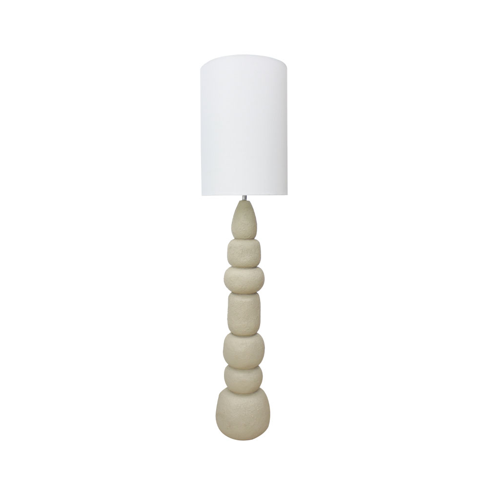 STONES ΦΩΤΙΣΤΙΚΟ ΕΠΙΔΑΠΕΔΙΟ 116cm POLYRESIN ΜΠΕΖ ΛΙΝΟ ΛΕΥΚΟ
