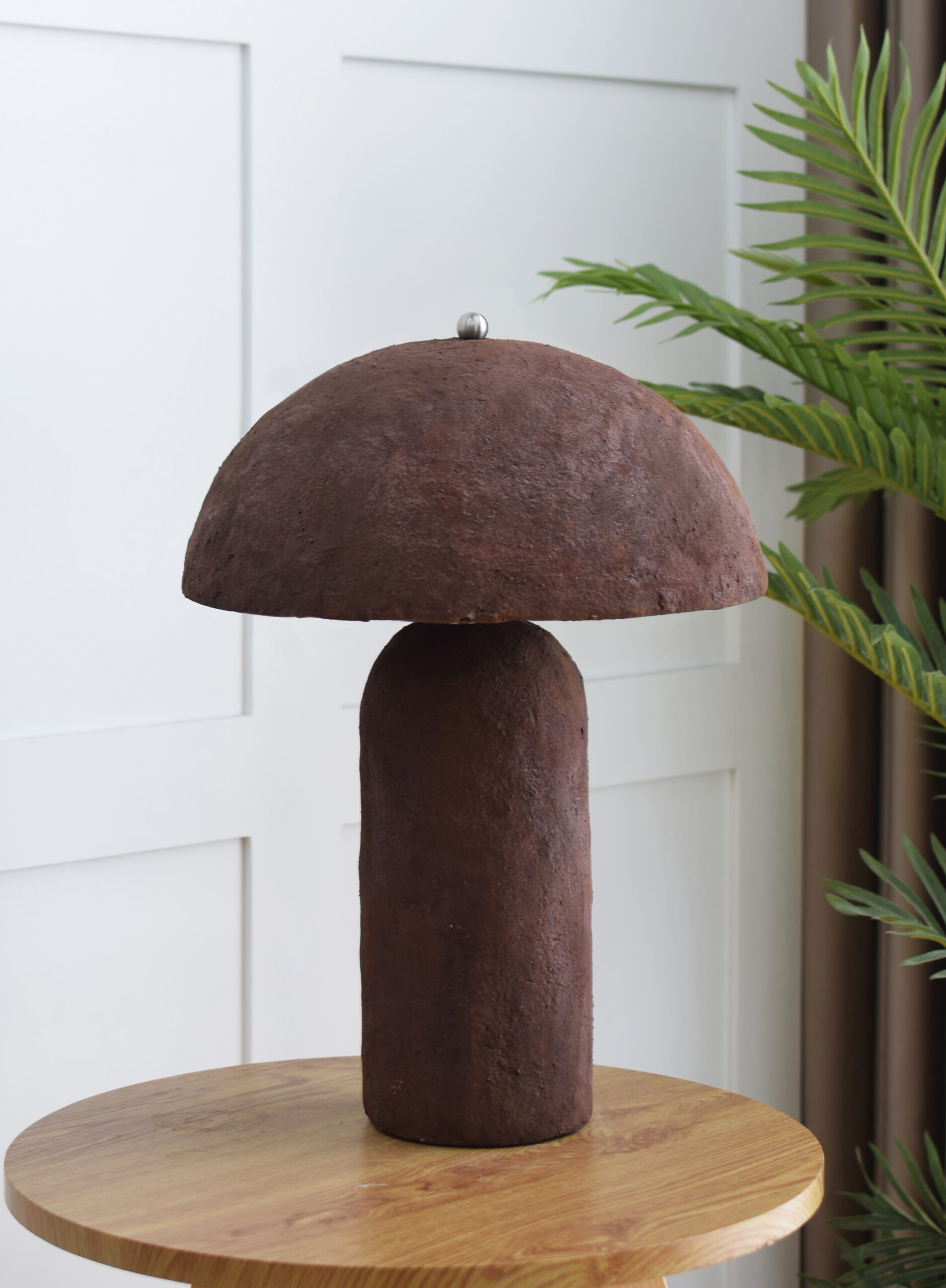 ASHER ΦΩΤΙΣΤΙΚΟ ΕΠΙΤΡΑΠΕΖΙΟ 36x36x50cm PAPER MACHE ΚΑΦΕ - Image 2