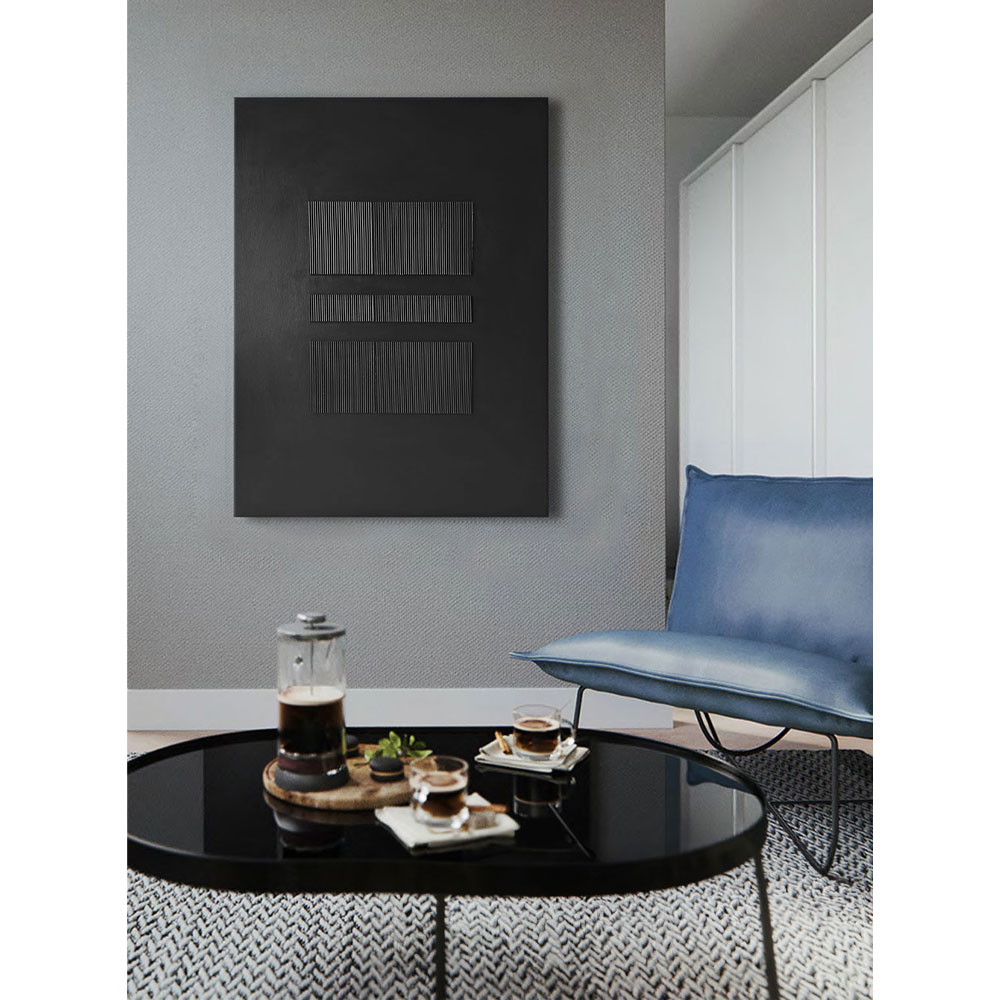 BLACKSTORM ΠΙΝΑΚΑΣ ΔΙΑΚΟΣΜΗΤΙΚΟΣ 75x100x3cm ΚΑΜΒΑΣ ΜΑΥΡΟ - Image 2