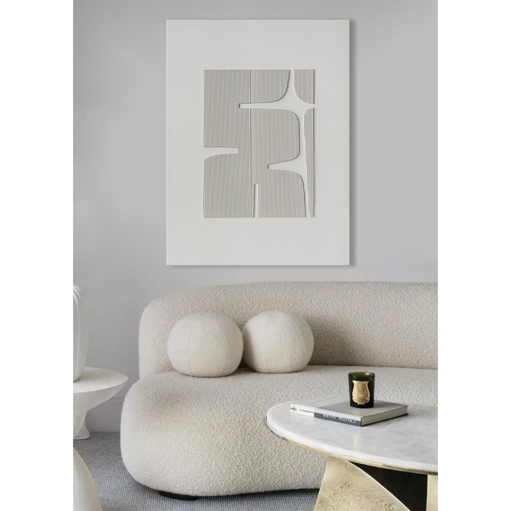 WHITESHADOW ΠΙΝΑΚΑΣ ΔΙΑΚΟΣΜΗΤΙΚΟΣ 75x100x3.8cm ΚΑΜΒΑΣ ΛΕΥΚΟ - Image 2