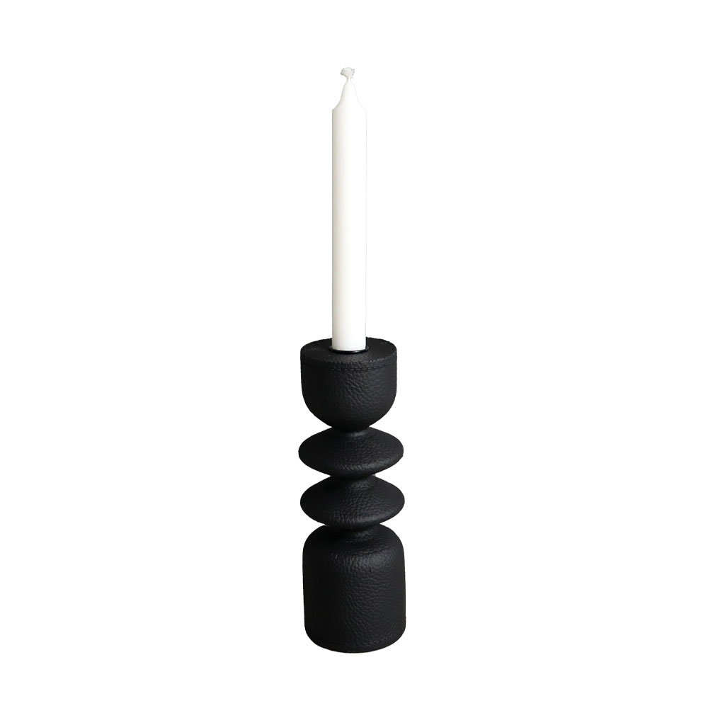 STIGMA FLAME ΔΙΑΚΟΣΜΗΤΙΚΟ ΚΗΡΟΠΗΓΙΟ 7.2x7.2x20.5cm POLYRESIN ΜΑΥΡΟ - Image 2