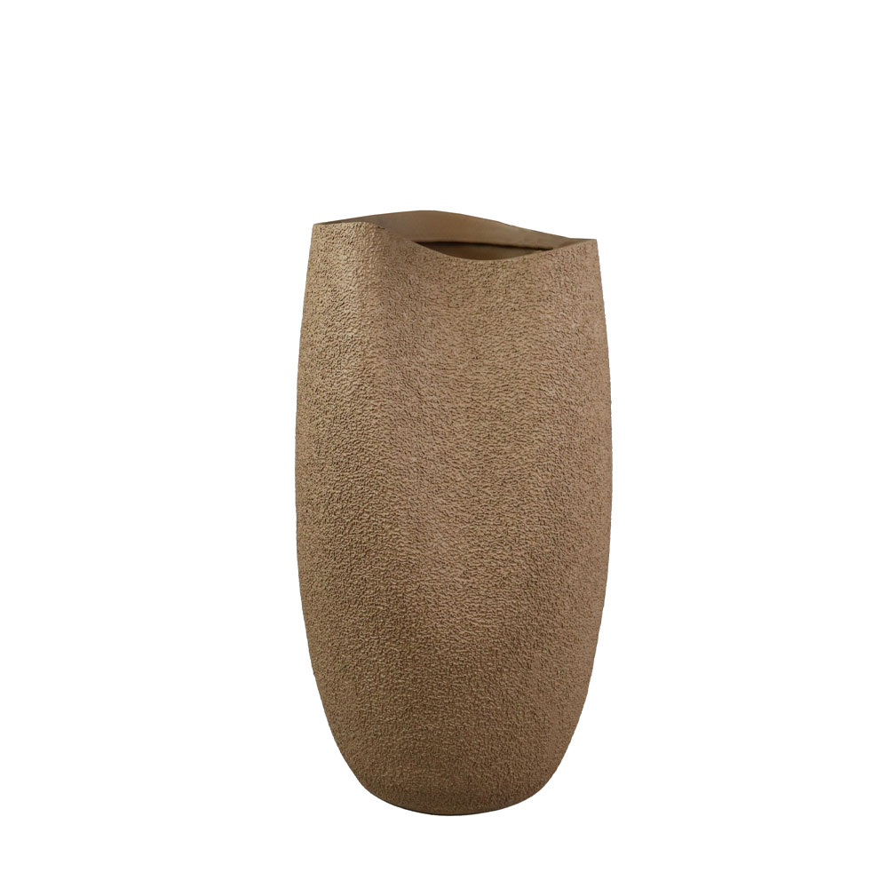 AITHERIUM.I ΔΙΑΚΟΣΜΗΤΙΚΟ ΒΑΖΟ 20.5x20.5x37.5cm POLYRESIN TERRACOTTA