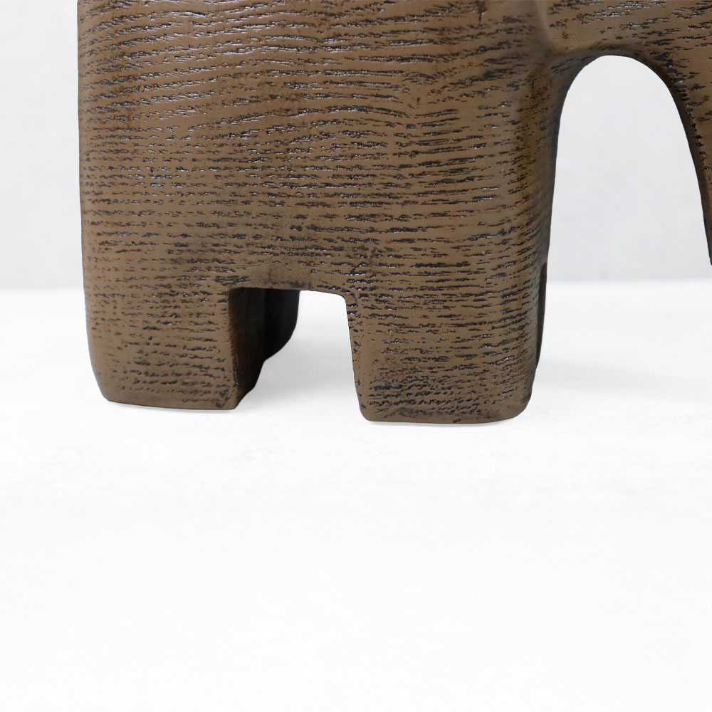 ZAMBIA.1 ΔΙΑΚΟΣΜΗΤΙΚΟ ΕΛΕΦΑΝΤΑΣ 16.5x9x18cm POLYRESIN ΚΑΦΕ - Image 3