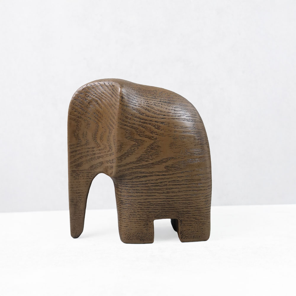 ZAMBIA.1 ΔΙΑΚΟΣΜΗΤΙΚΟ ΕΛΕΦΑΝΤΑΣ 16.5x9x18cm POLYRESIN ΚΑΦΕ - Image 4