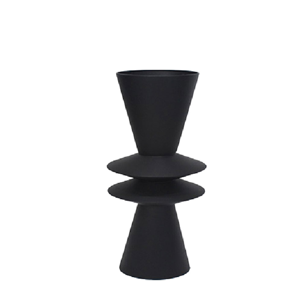 ZIK ΔΙΑΚΟΣΜΗΤΙΚΟ ΚΗΡΟΠΗΓΙΟ 19.5x19.5x66.5cm ΜΕΤΑΛΛΟ ΜΑΥΡΟ