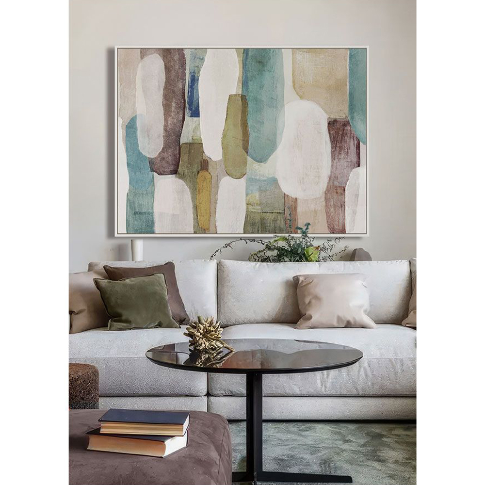 MINT AIR ΠΙΝΑΚΑΣ ΔΙΑΚΟΣΜΗΤΙΚΟΣ ΜΕ ΚΟΡΝΙΖΑ 90x120x4cm ΚΑΜΒΑΣ ΠΟΛΥΧΡΩΜΟ ΞΥΛΟ ΑΣΠΡΟ - Image 2