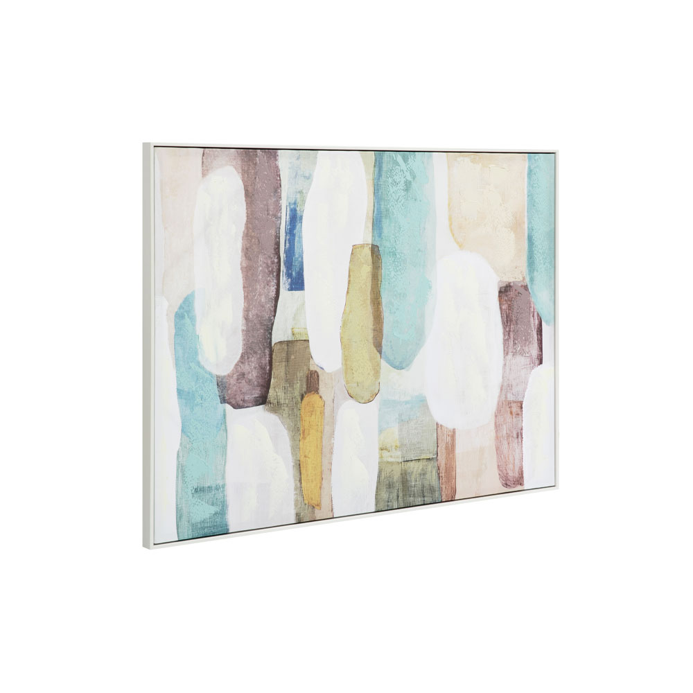 MINT AIR ΠΙΝΑΚΑΣ ΔΙΑΚΟΣΜΗΤΙΚΟΣ ΜΕ ΚΟΡΝΙΖΑ 90x120x4cm ΚΑΜΒΑΣ ΠΟΛΥΧΡΩΜΟ ΞΥΛΟ ΑΣΠΡΟ - Image 3