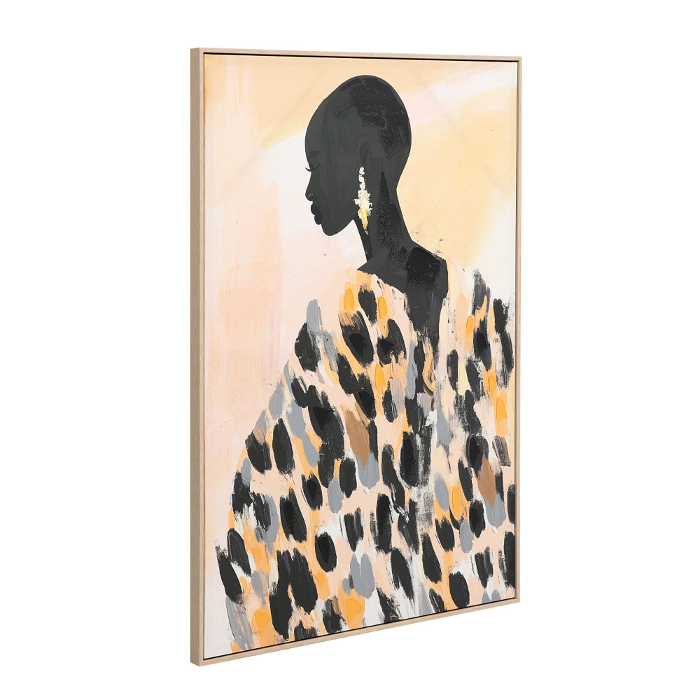 VOIX NOIRE ΠΙΝΑΚΑΣ ΔΙΑΚΟΣΜΗΤΙΚΟΣ ΜΕ ΚΟΡΝΙΖΑ 80x120x4cm ΚΑΜΒΑΣ ΠΟΛΥΧΡΩΜΟ ΞΥΛΟ ΦΥΣΙΚΟ - Image 2