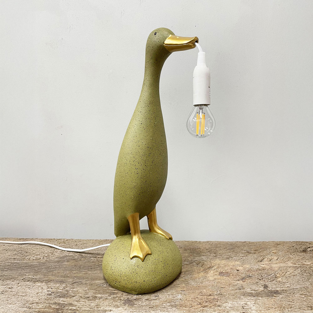 QUACK I ΦΩΤΙΣΤΙΚΟ ΕΠΙΤΡΑΠΕΖΙΟ 16.7x15.7x43cm POLYRESIN ΛΑΔΙ ΧΡΥΣΟ - Image 2