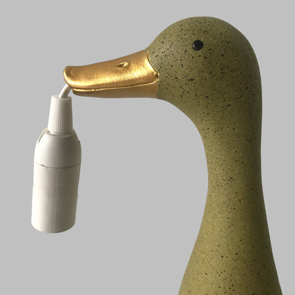 QUACK I ΦΩΤΙΣΤΙΚΟ ΕΠΙΤΡΑΠΕΖΙΟ 16.7x15.7x43cm POLYRESIN ΛΑΔΙ ΧΡΥΣΟ - Image 3