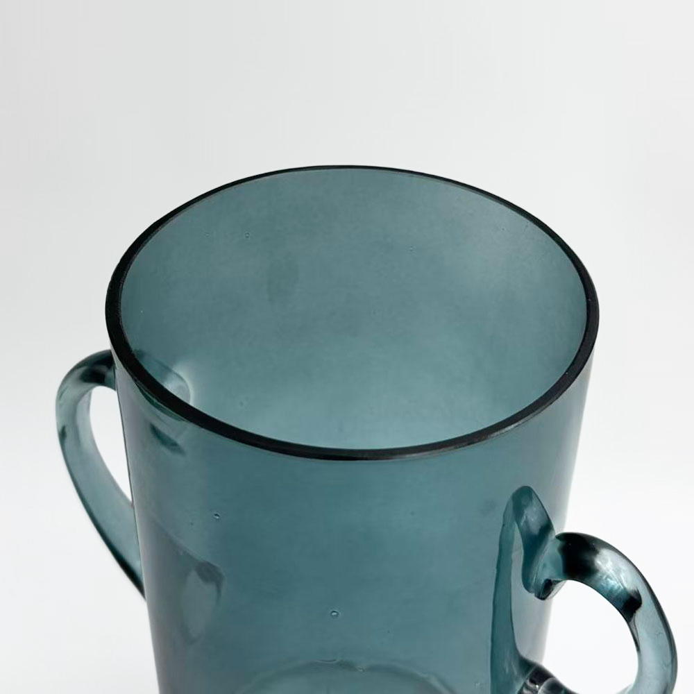 HANDLE ΒΑΖΟ 23x12x23.5cm ΓΥΑΛΙ ΜΠΛΕ - Image 2