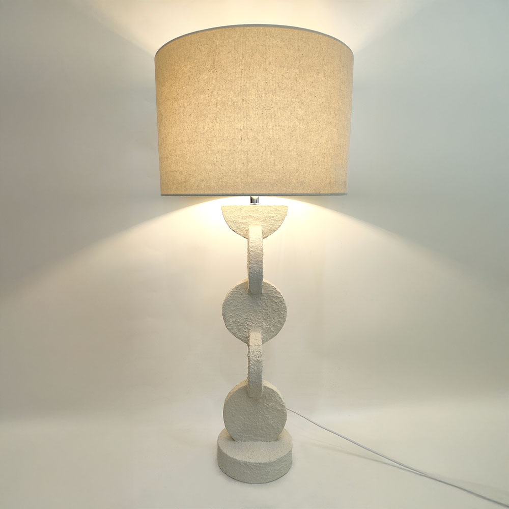 PRISMA ΦΩΤΙΣΤΙΚΟ ΕΠΙΤΡΑΠΕΖΙΟ 38x38x84cm RESIN ΜΠΕΖ ΛΙΝΟ ΜΠΕΖ - Image 2