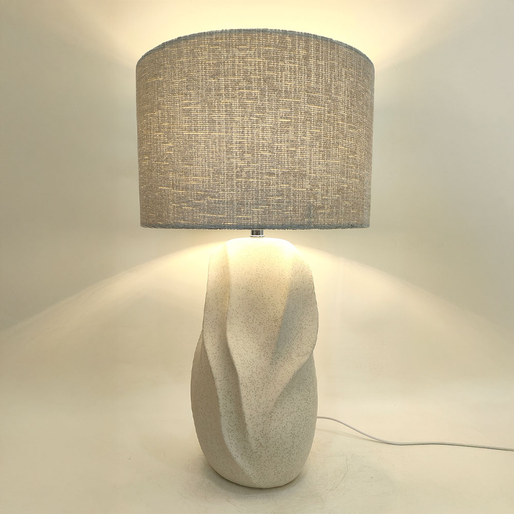 INIR ΦΩΤΙΣΤΙΚΟ ΕΠΙΤΡΑΠΕΖΙΟ 32x32x57cm ΚΕΡΑΜΙΚΟ ΜΠΕΖ ΛΙΝΟ ΓΚΡΙ - Image 2