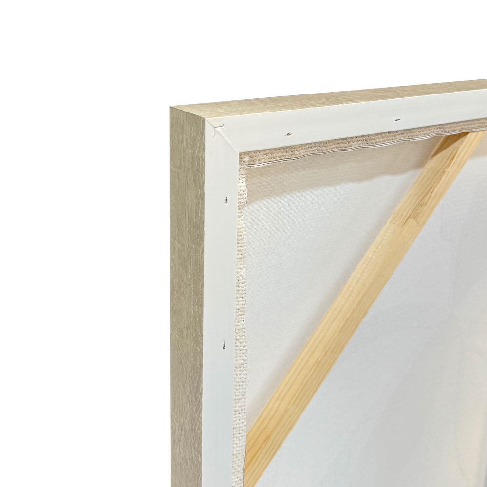 HUSK ΠΙΝΑΚΑΣ ΔΙΑΚΟΣΜΗΤΙΚΟΣ ΜΕ ΚΟΡΝΙΖΑ 80x120x4cm ΚΑΜΒΑΣ ΜΠΕΖ ΛΕΥΚΟ PS - Image 4