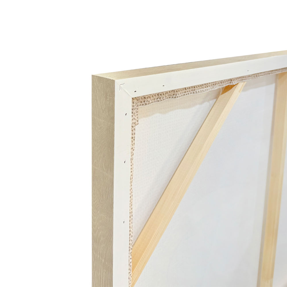 WHEAT ΠΙΝΑΚΑΣ ΔΙΑΚΟΣΜΗΤΙΚΟΣ ΜΕ ΚΟΡΝΙΖΑ 80x120x4cm ΚΑΜΒΑΣ ΜΠΕΖ ΛΕΥΚΟ PS - Image 4
