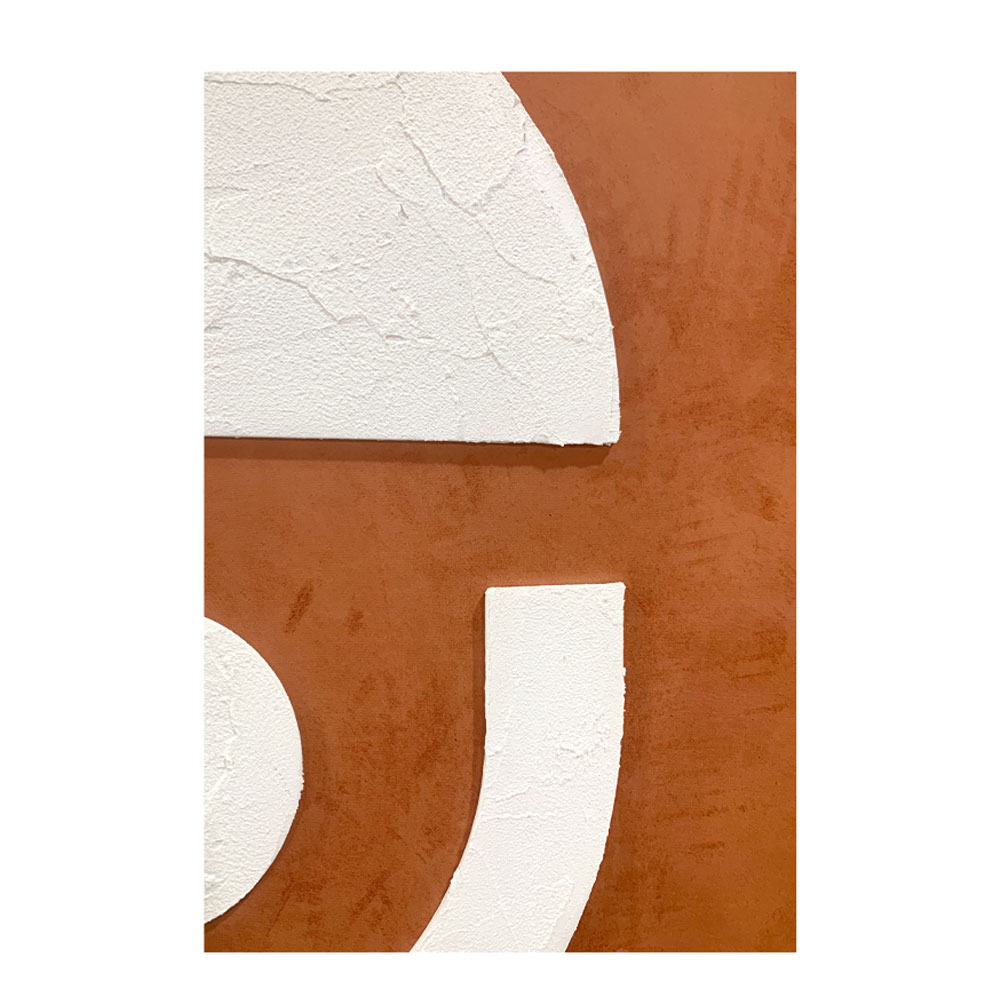 EQUILIBRIUM ΠΙΝΑΚΑΣ ΔΙΑΚΟΣΜΗΤΙΚΟΣ ΜΕ ΚΟΡΝΙΖΑ 82.6x4.3x122.6cm ΚΑΜΒΑΣ ΠΟΡΤΟΚΑΛΙ PS - Image 2
