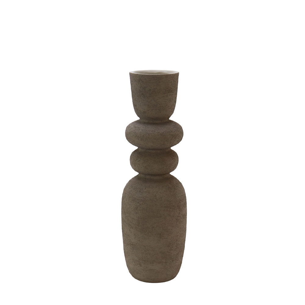 ZIRA ΒΑΖΟ 16.5x16.5x50cm ΚΕΡΑΜΙΚΟ ΓΚΡΙ