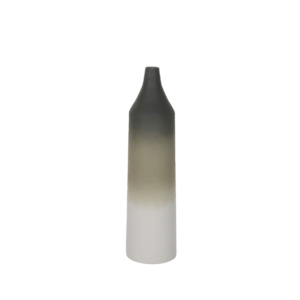 ORIN ΒΑΖΟ 20x20x76cm ΜΕΤΑΛΛΟ ΠΡΑΣΙΝΟ ΣΚΟΥΡΟ ΛΑΔΙ ΛΕΥΚΟ