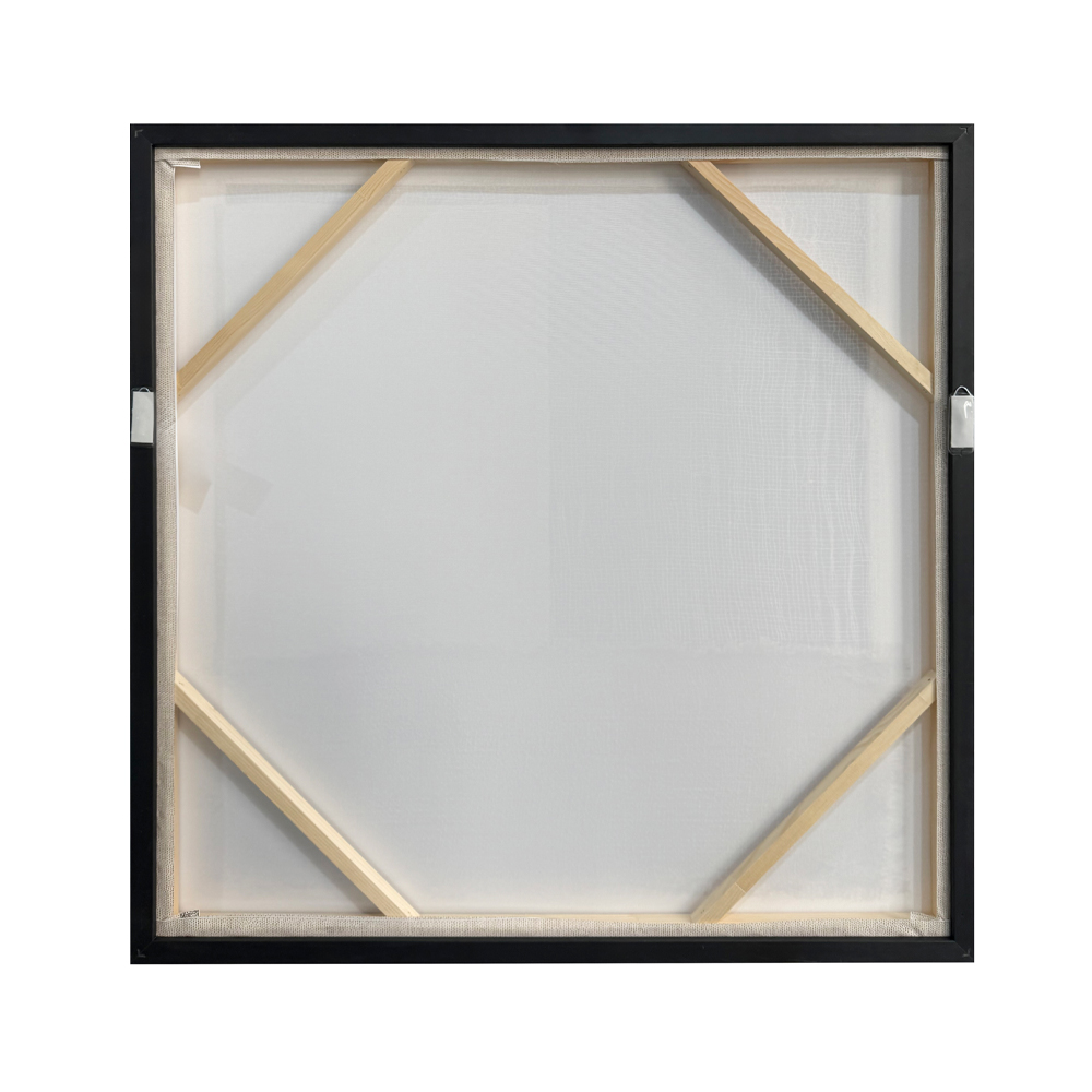 PLIS ΠΙΝΑΚΑΣ ΔΙΑΚΟΣΜΗΣΗΣ 80x80x4cm ΚΑΜΒΑΣ ΜΠΕΖ ΚΑΦΕ ΣΚΟΥΡΟ ΞΥΛΟ TERRACOTTA - Image 5