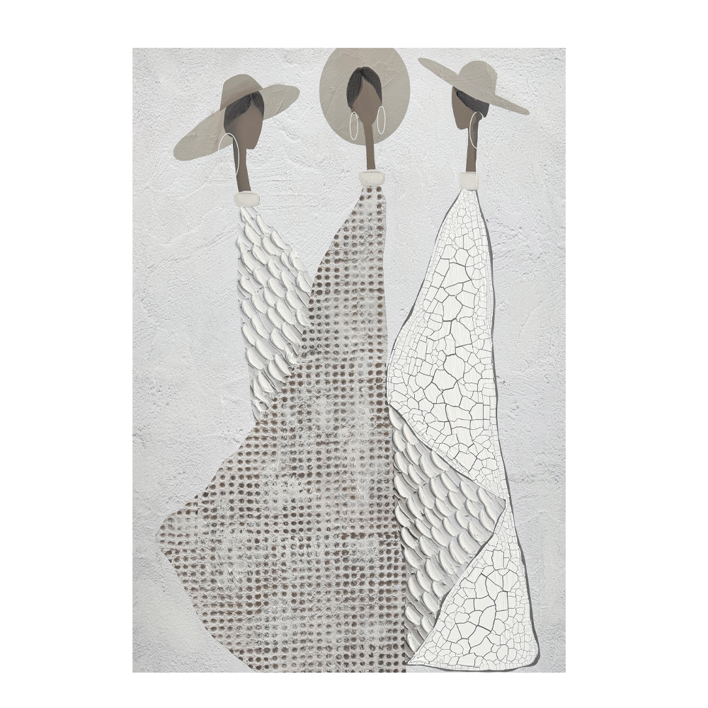 TRINITY ΠΙΝΑΚΑΣ ΔΙΑΚΟΣΜΗΣΗΣ 80x120x4cm ΚΑΜΒΑΣ OFF WHITE STONE GREY ΞΥΛΟ ΓΚΡΙ - Image 2