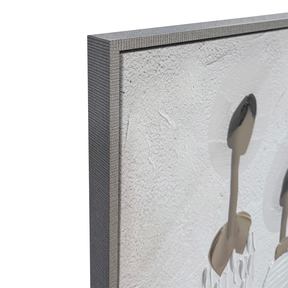 TRINITY ΠΙΝΑΚΑΣ ΔΙΑΚΟΣΜΗΣΗΣ 80x120x4cm ΚΑΜΒΑΣ OFF WHITE STONE GREY ΞΥΛΟ ΓΚΡΙ - Image 3