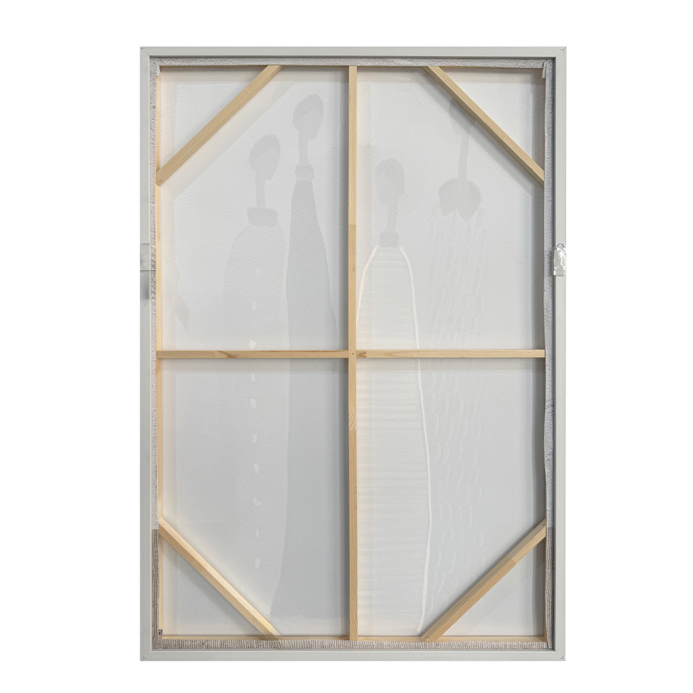 TRINITY ΠΙΝΑΚΑΣ ΔΙΑΚΟΣΜΗΣΗΣ 80x120x4cm ΚΑΜΒΑΣ OFF WHITE STONE GREY ΞΥΛΟ ΓΚΡΙ - Image 5