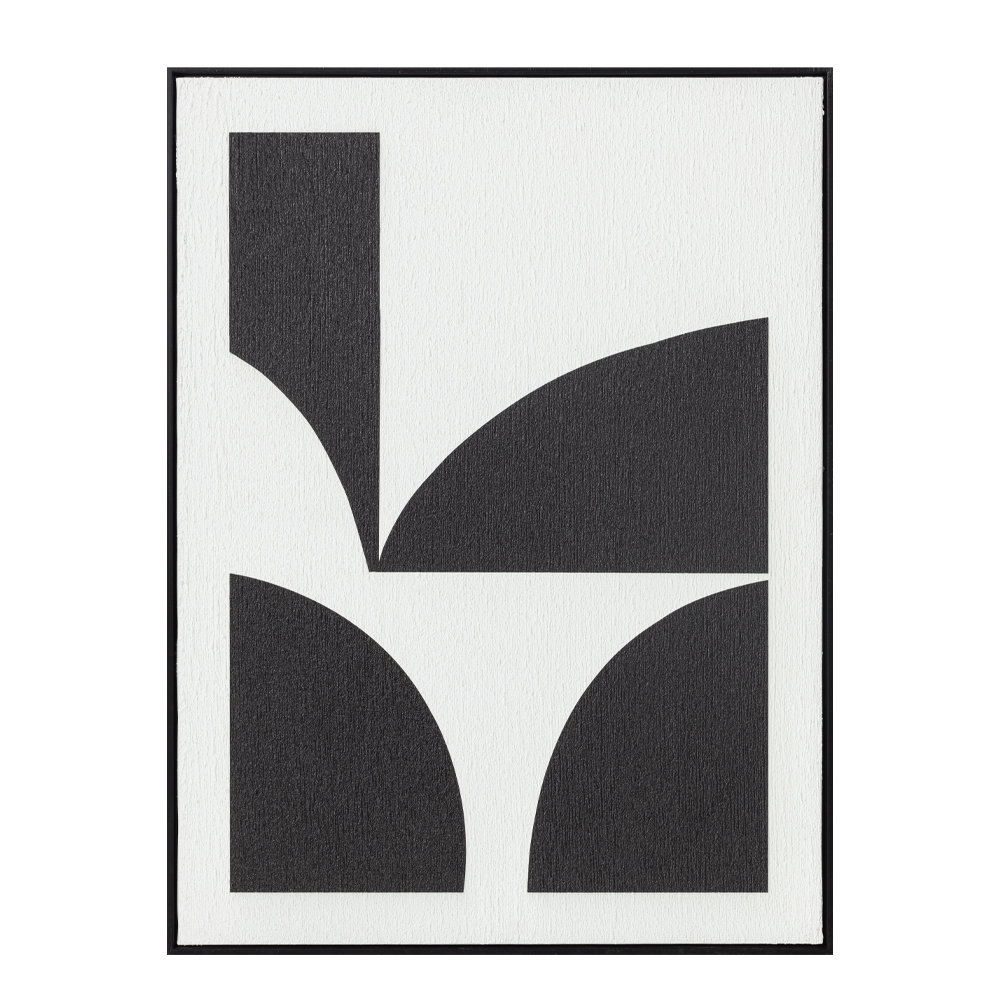 CONTRAST ΠΙΝΑΚΑΣ ΔΙΑΚΟΣΜΗΣΗΣ 60x80x3.2cm ΚΑΜΒΑΣ ΑΣΠΡΟ ΜΑΥΡΟ MDF ΜΑΥΡΟ