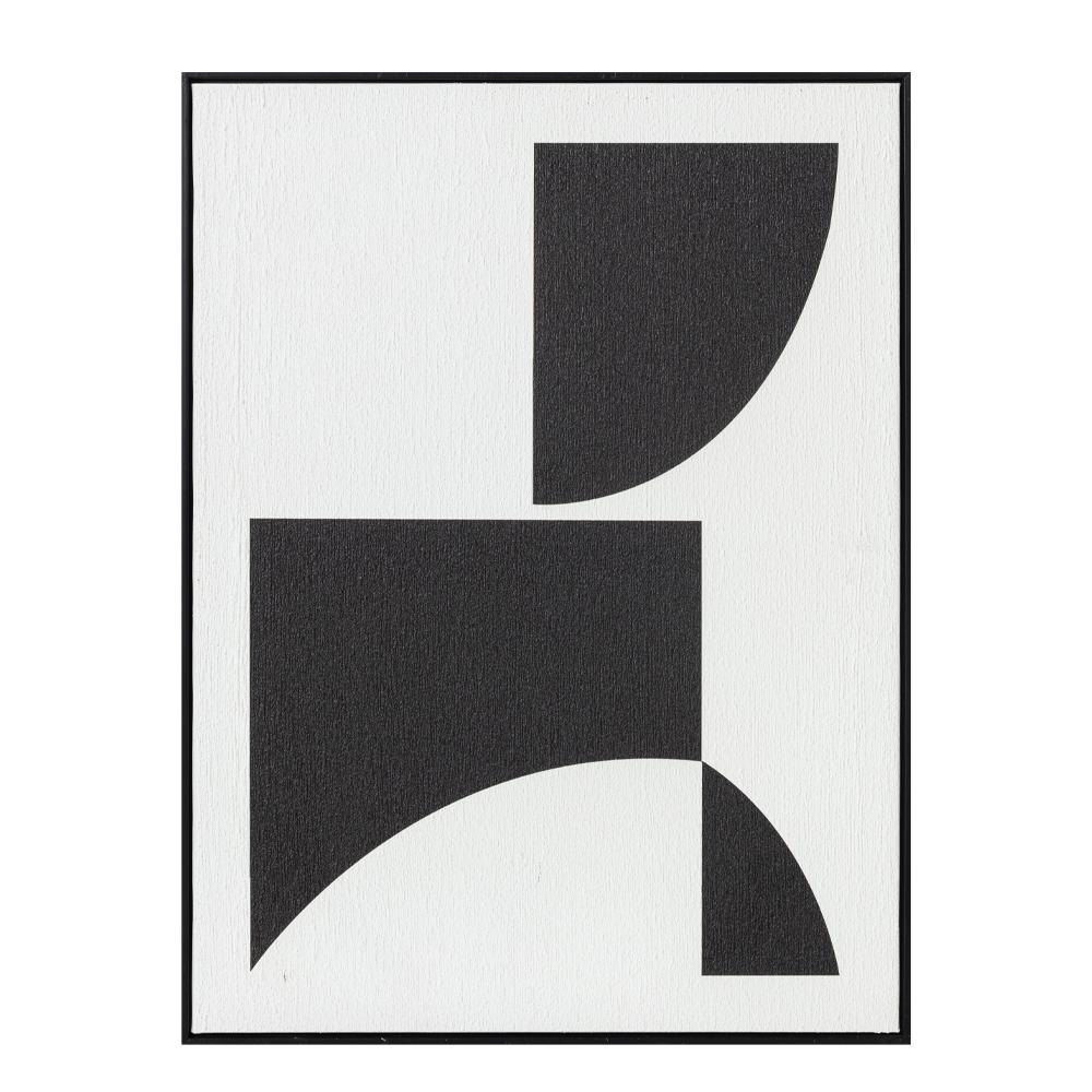 CONTRAST ΠΙΝΑΚΑΣ ΔΙΑΚΟΣΜΗΣΗΣ 60x80x3.2cm ΚΑΜΒΑΣ ΑΣΠΡΟ ΜΑΥΡΟ MDF ΜΑΥΡΟ