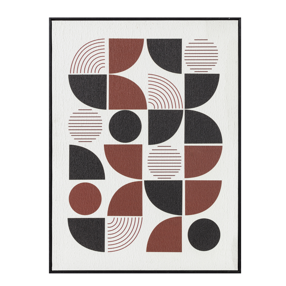 PRISMA ΠΙΝΑΚΑΣ ΔΙΑΚΟΣΜΗΣΗΣ 60x80x3.2cm ΚΑΜΒΑΣ ΠΟΛΥΧΡΩΜΟ MDF ΜΑΥΡΟ
