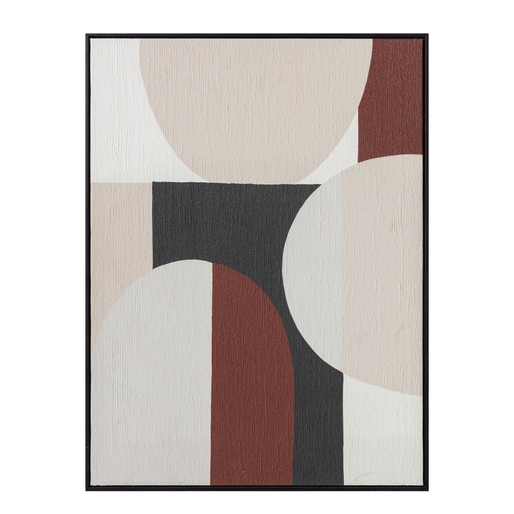 ROVA ΠΙΝΑΚΑΣ ΔΙΑΚΟΣΜΗΣΗΣ 60x80x3.2cm ΚΑΜΒΑΣ ΠΟΛΥΧΡΩΜΟ MDF ΜΑΥΡΟ
