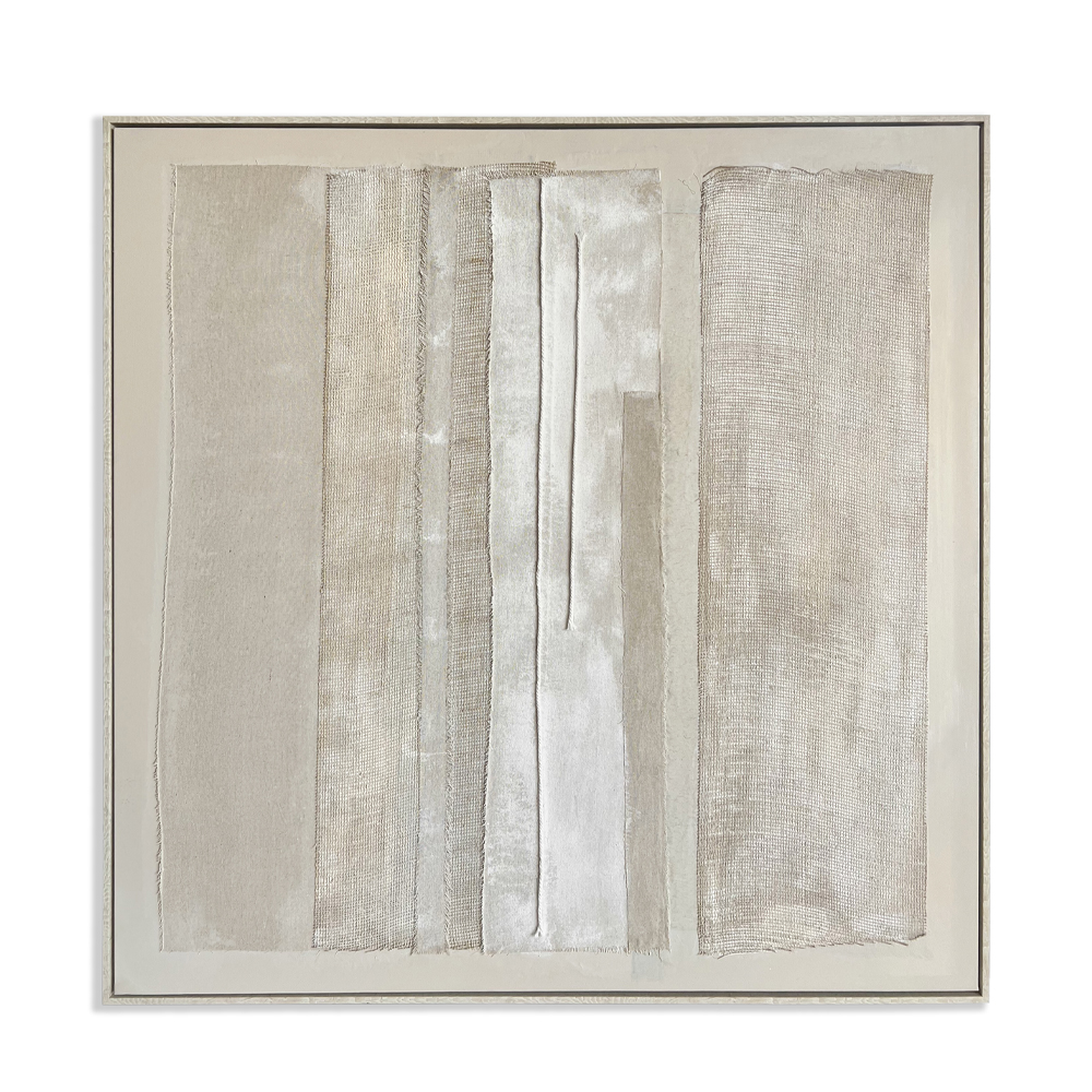 LINIE ΠΙΝΑΚΑΣ ΔΙΑΚΟΣΜΗΣΗΣ ΜΕ ΚΟΡΝΙΖΑ 100x100x3cm ΚΑΜΒΑΣ ΜΠΕΖ ΓΚΡΙ ΑΣΠΡΟ ΦΥΣΙΚΟ