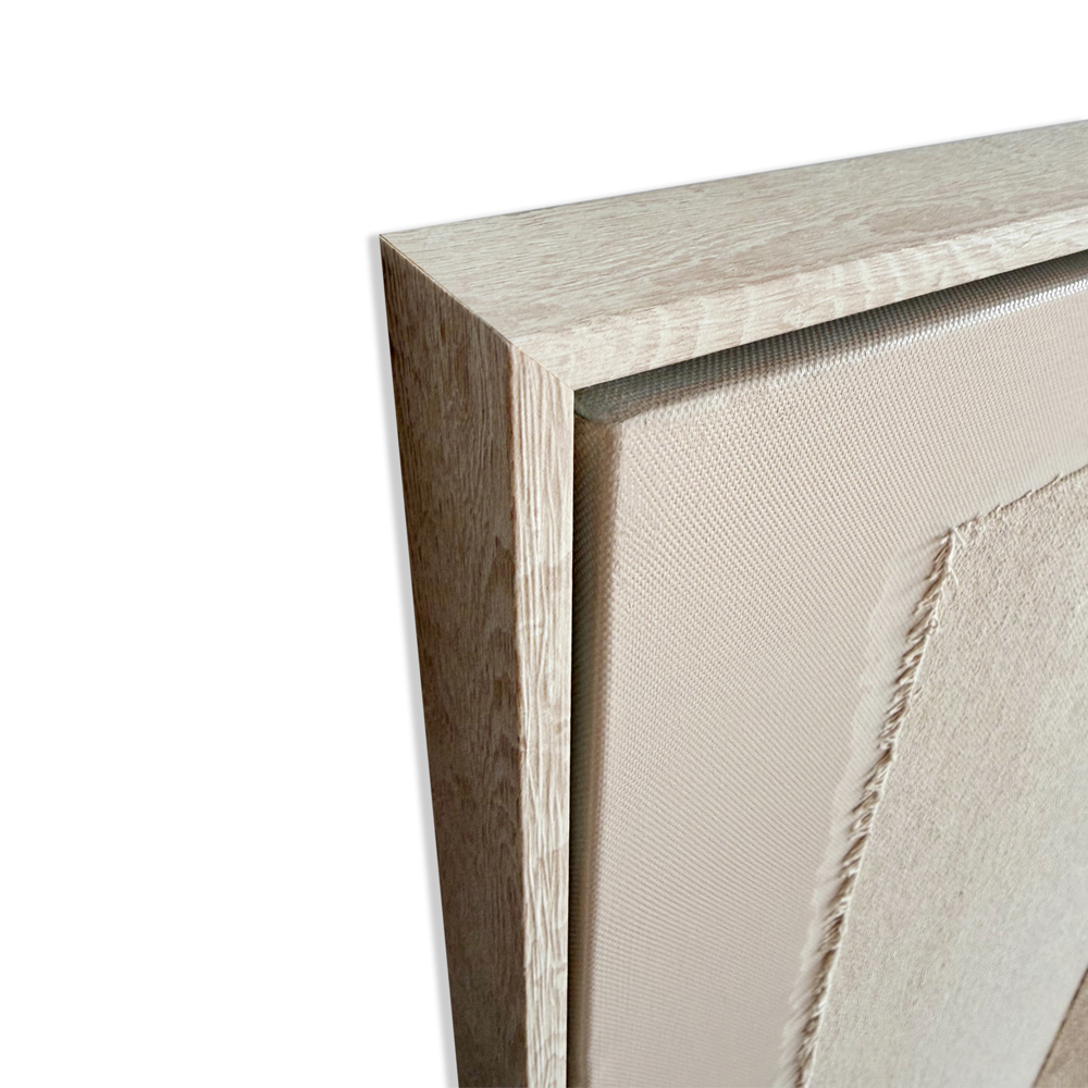 LINIE ΠΙΝΑΚΑΣ ΔΙΑΚΟΣΜΗΣΗΣ ΜΕ ΚΟΡΝΙΖΑ 100x100x3cm ΚΑΜΒΑΣ ΜΠΕΖ ΓΚΡΙ ΑΣΠΡΟ ΦΥΣΙΚΟ - Image 3