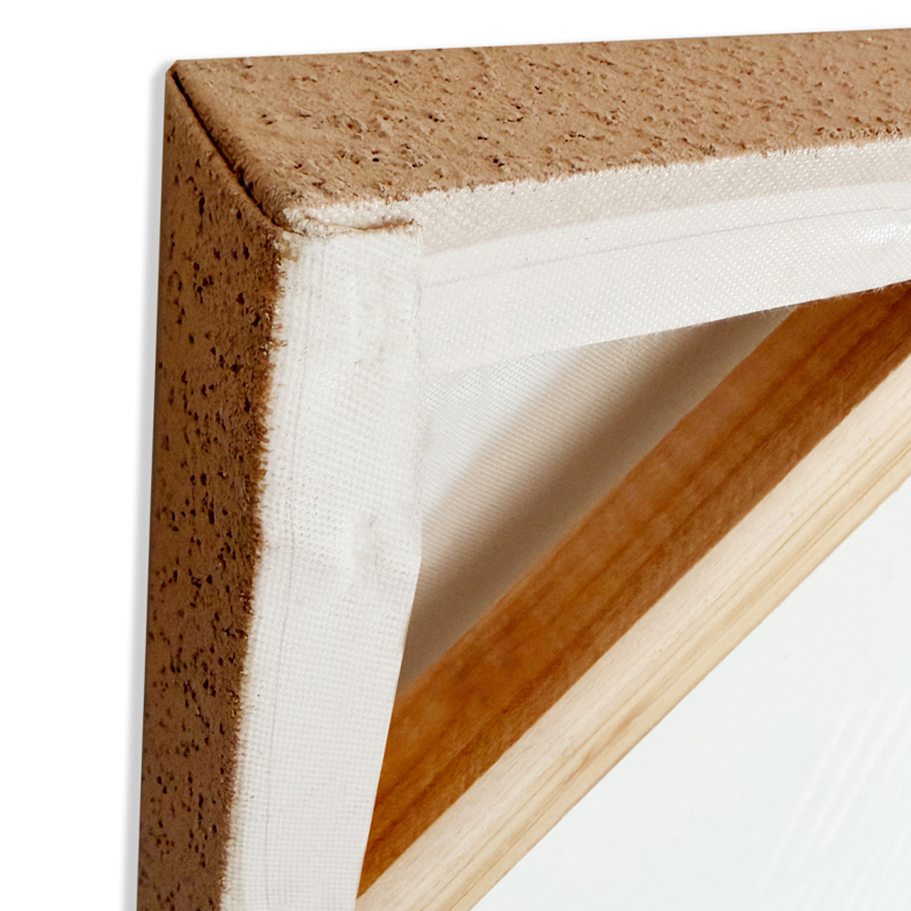BANDS ΠΙΝΑΚΑΣ ΔΙΑΚΟΣΜΗΣΗΣ ΜΕ ΚΟΡΝΙΖΑ 80x100x3cm ΚΑΜΒΑΣ ΚΑΦΕ ΑΝΟΙΧΤΟ ΜΠΕΖ - Image 4