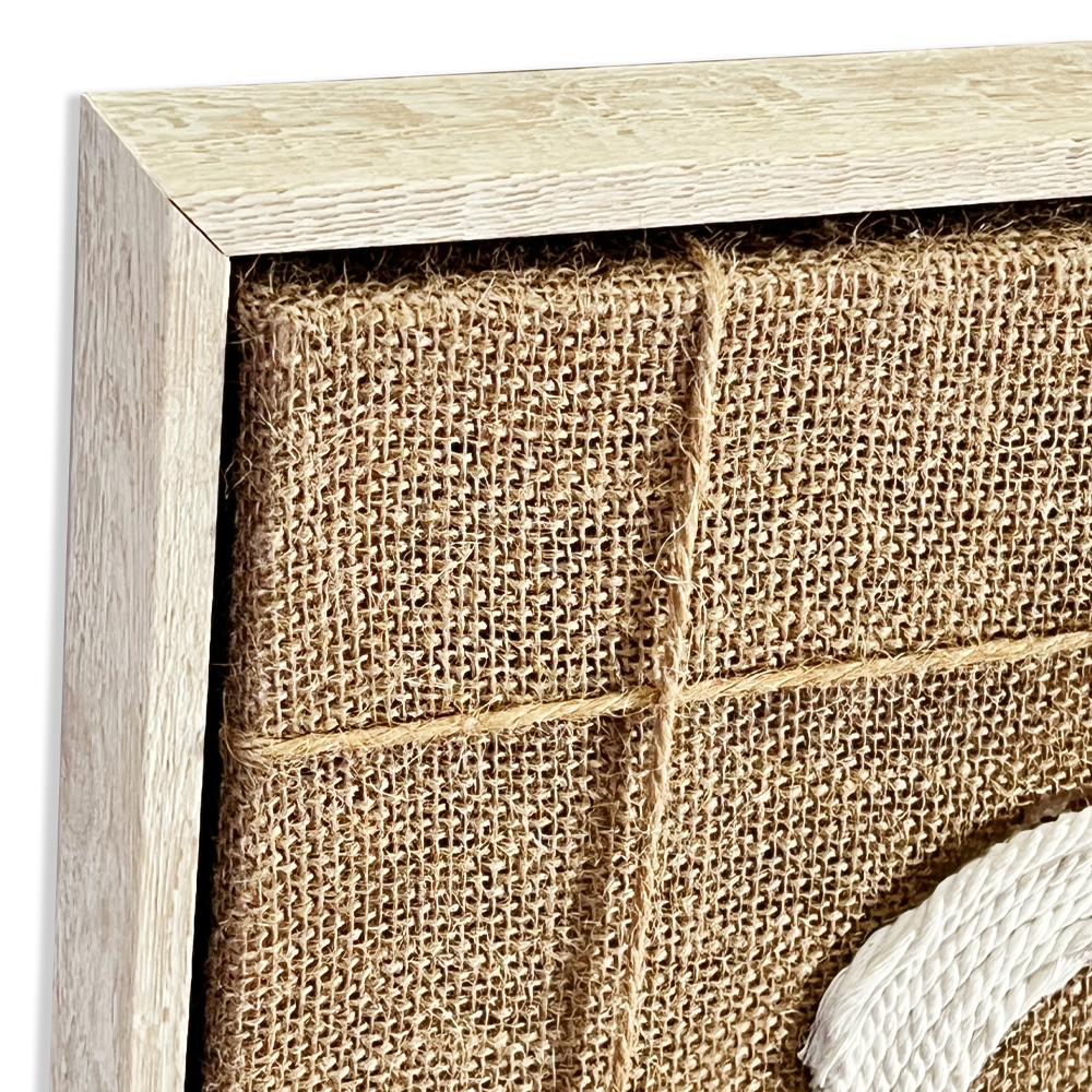 TRIS ΠΙΝΑΚΑΣ ΔΙΑΚΟΣΜΗΣΗΣ ΜΕ ΚΟΡΝΙΖΑ 80x120x3cm ΚΑΜΒΑΣ TERRACOTTA ΚΑΦΕ ΣΧΟΙΝΙ ΑΣΠΡΟ ΦΥΣΙΚΟ - Image 3