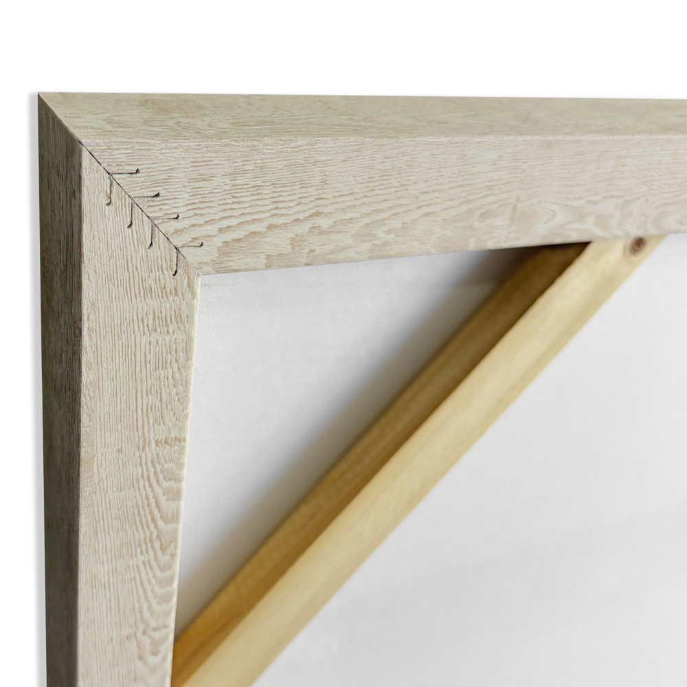 CORE ΠΙΝΑΚΑΣ ΔΙΑΚΟΣΜΗΣΗΣ ΜΕ ΚΟΡΝΙΖΑ 80x120x3cm ΚΑΜΒΑΣ ΜΠΕΖ ΓΚΡΙ ΥΦΑΣΜΑ ΦΥΣΙΚΟ - Image 4