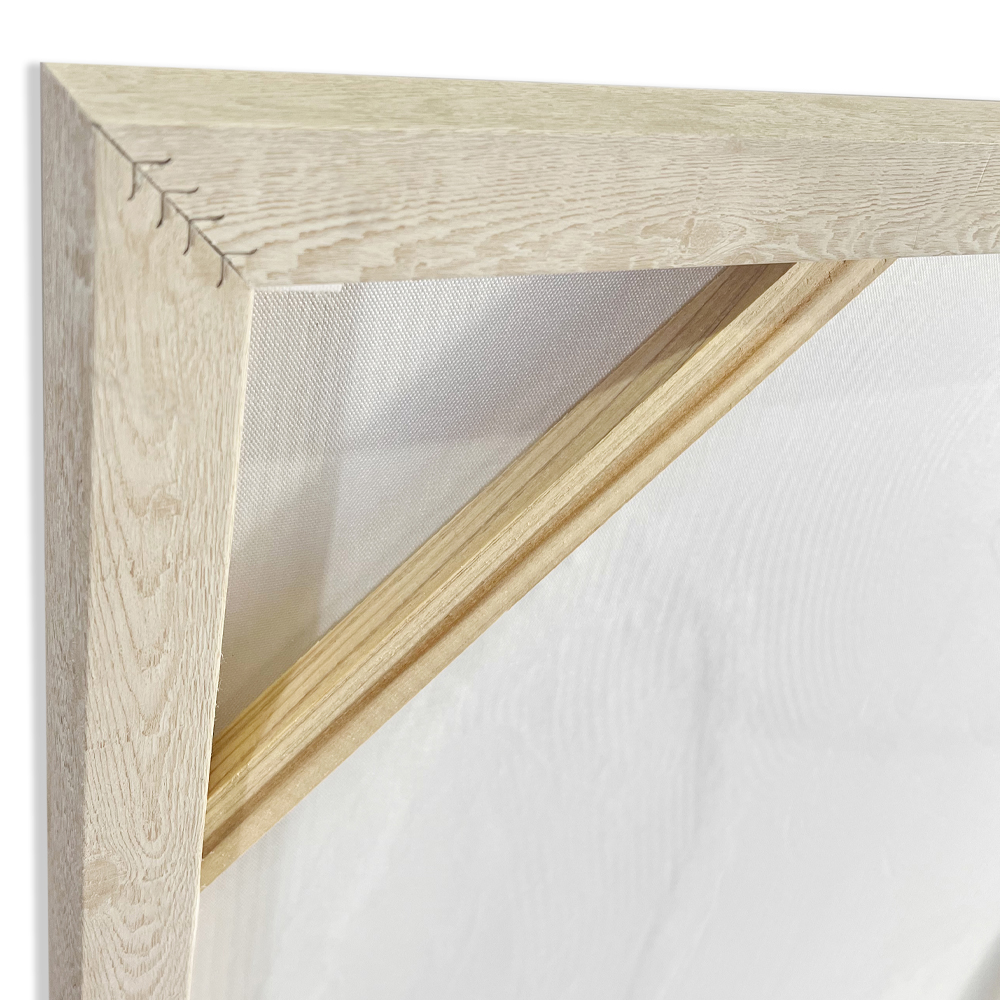 PITS ΠΙΝΑΚΑΣ ΔΙΑΚΟΣΜΗΣΗΣ ΜΕ ΚΟΡΝΙΖΑ 80x120x3cm ΚΑΜΒΑΣ ΜΠΕΖ ΑΝΟΙΧΤΟ ΜΠΕΖ ΥΦΑΣΜΑ ΦΥΣΙΚΟ - Image 4