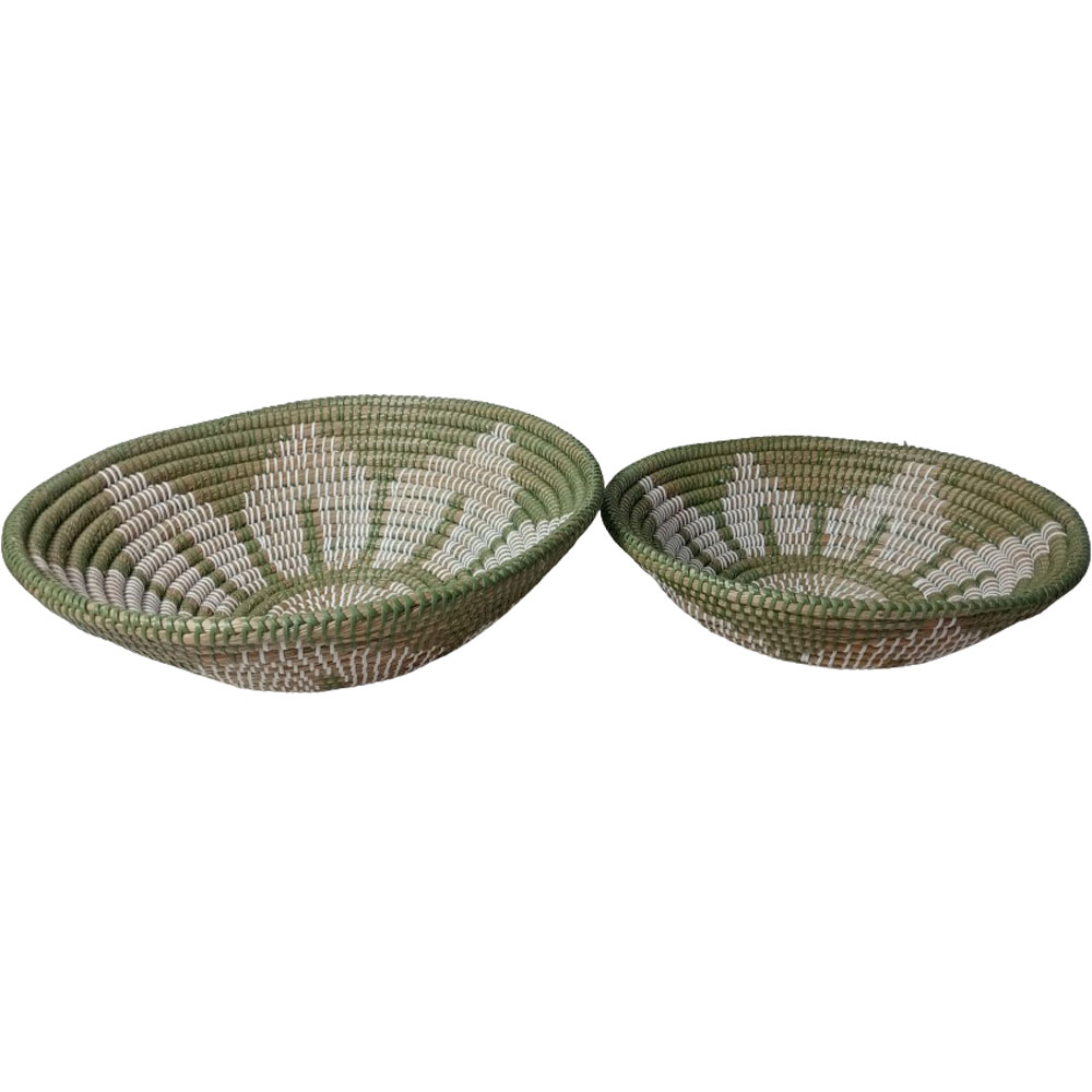 ZAR ΔΙΑΚΟΣΜΗΤΙΚΟ ΤΟΙΧΟΥ SET 2ΤΜΧ 48x48x13cm KANSGRASS ΛΑΔΙ ΑΣΠΡΟ ΠΛΑΣΤΙΚΟ ΦΥΣΙΚΟ