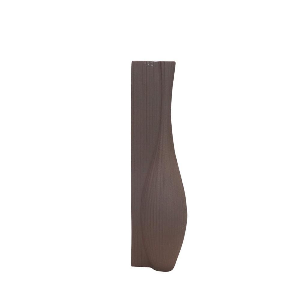 VOLINA ΒΑΖΟ 11x9x40cm ΑΛΟΥΜΙΝΙΟ ΚΑΦΕ TEXTURED