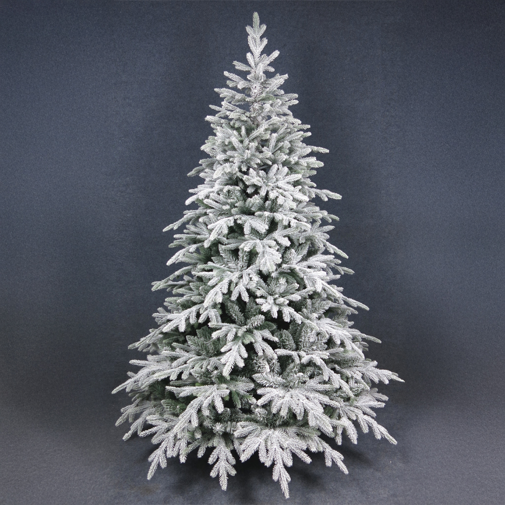 CHRISTMAS DREAMS ΧΡΙΣΤΟΥΓΕΝΝΙΑΤΙΚΟ ΔΕΝΤΡΟ ΧΙΟΝΙΣΜΕΝΟ 150x150x210cm PE/PVC ΠΡΑΣΙΝΟ ΛΕΥΚΟ