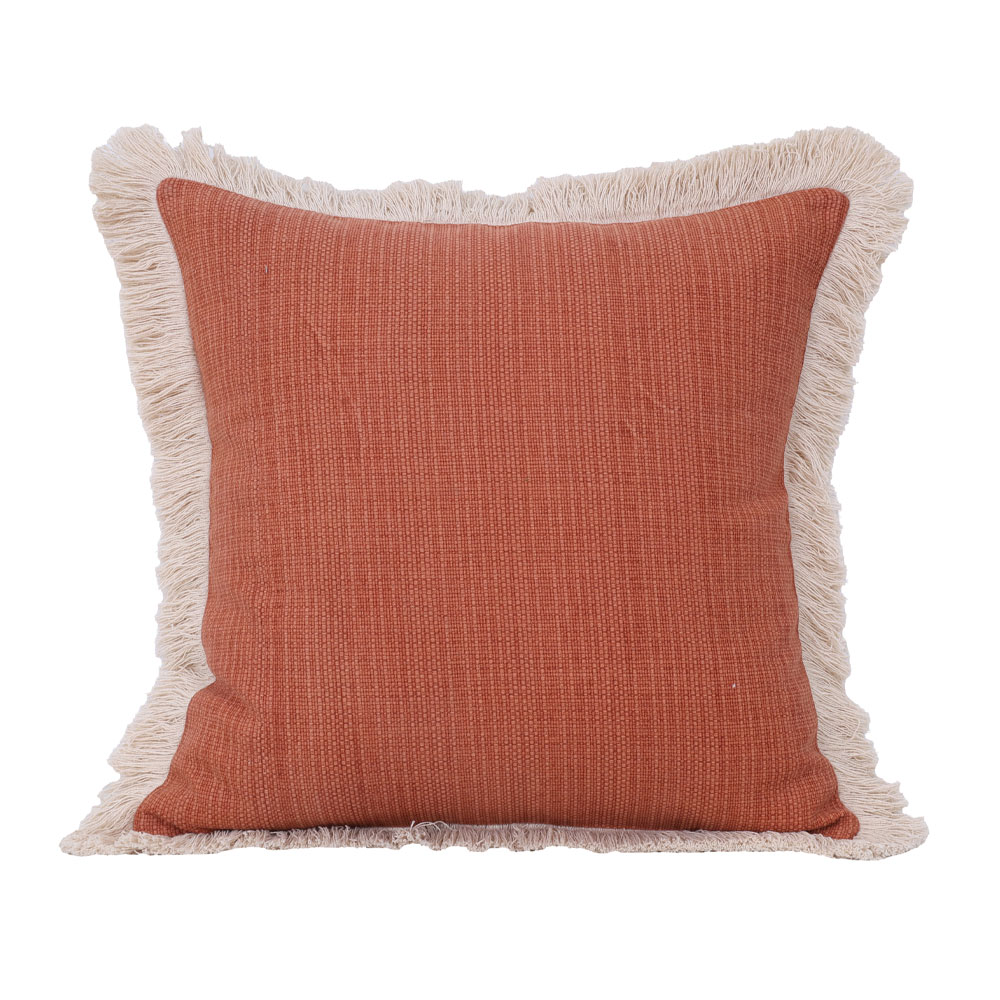 FINESSE ΔΙΑΚΟΣΜΗΤΙΚΟ ΜΑΞΙΛΑΡΙ 45x45cm ΥΦΑΣΜΑ TERRACOTTA ΜΠΕΖ PE/PP