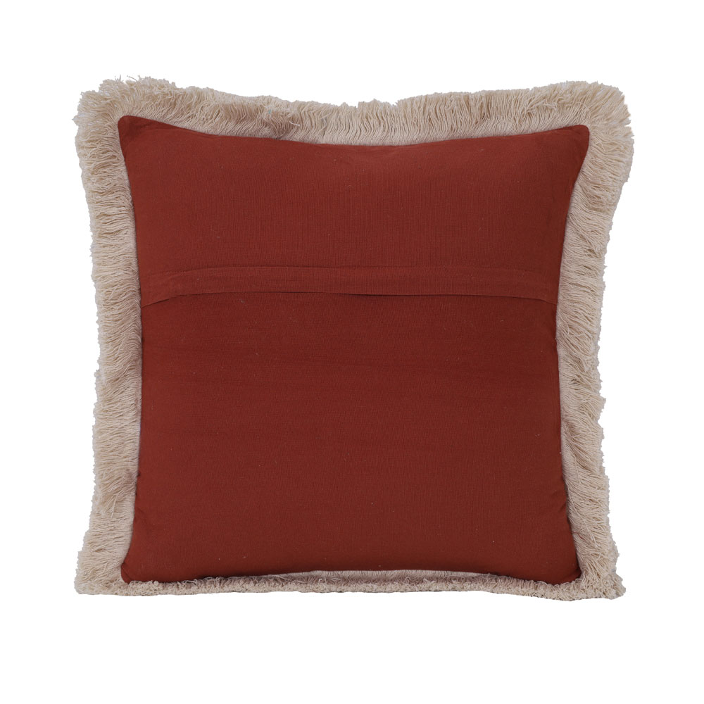 FINESSE ΔΙΑΚΟΣΜΗΤΙΚΟ ΜΑΞΙΛΑΡΙ 45x45cm ΥΦΑΣΜΑ TERRACOTTA ΜΠΕΖ PE/PP - Image 2