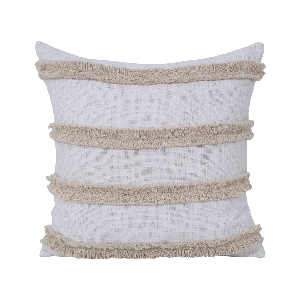 MISTREL ΔΙΑΚΟΣΜΗΤΙΚΟ ΜΑΞΙΛΑΡΙ 45x45cm ΥΦΑΣΜΑ ΜΠΕΖ OFF WHITE PE/PP