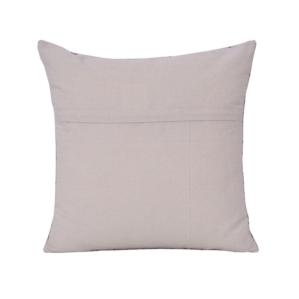 NUVIA ΔΙΑΚΟΣΜΗΤΙΚΟ ΜΑΞΙΛΑΡΙ 45x45cm ΥΦΑΣΜΑ OFF WHITE ΚΑΦΕ PE/PP - Image 2