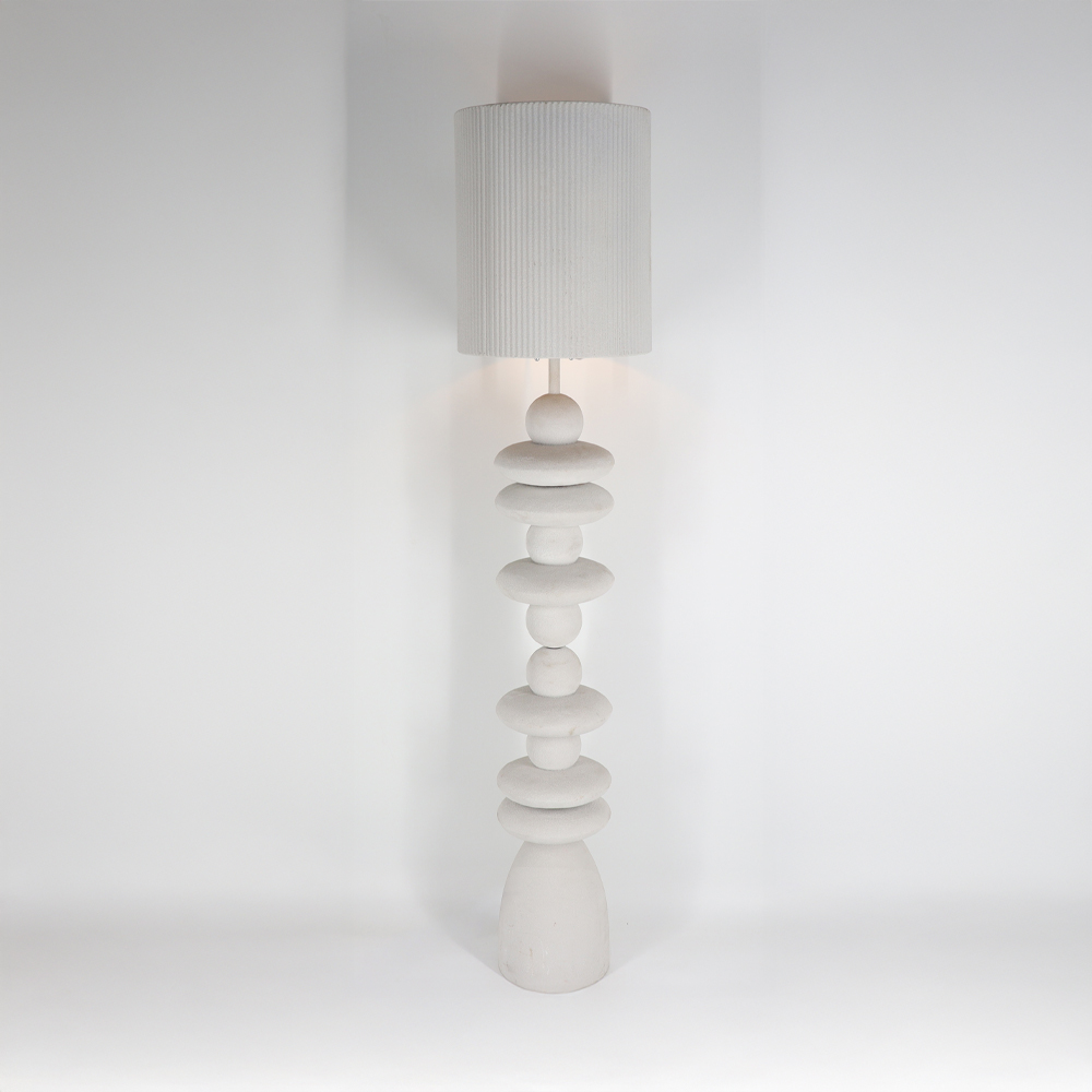 LYN ΦΩΤΙΣΤΙΚΟ ΕΠΙΔΑΠΕΔΙΟ 33x33x156.5cm ΣΙΔΕΡΟ OFF WHITE - Image 2