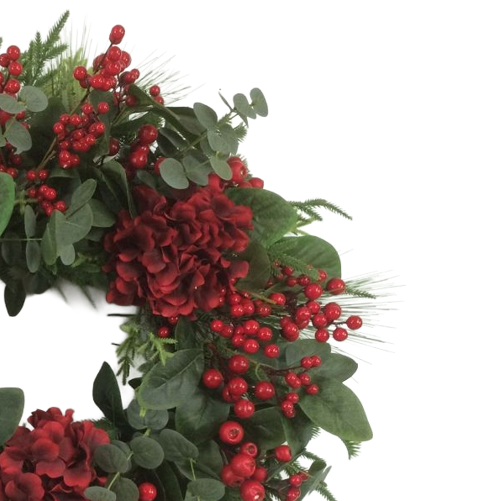 NIVAL ΧΡΙΣΤΟΥΓΕΝΝΙΑΤΙΚΟ ΣΤΕΦΑΝΙ ΜΕ ΓΚΙ 66x66cm POLYFOAM ΠΡΑΣΙΝΟ ΚΟΚΚΙΝΟ PVC - Image 2