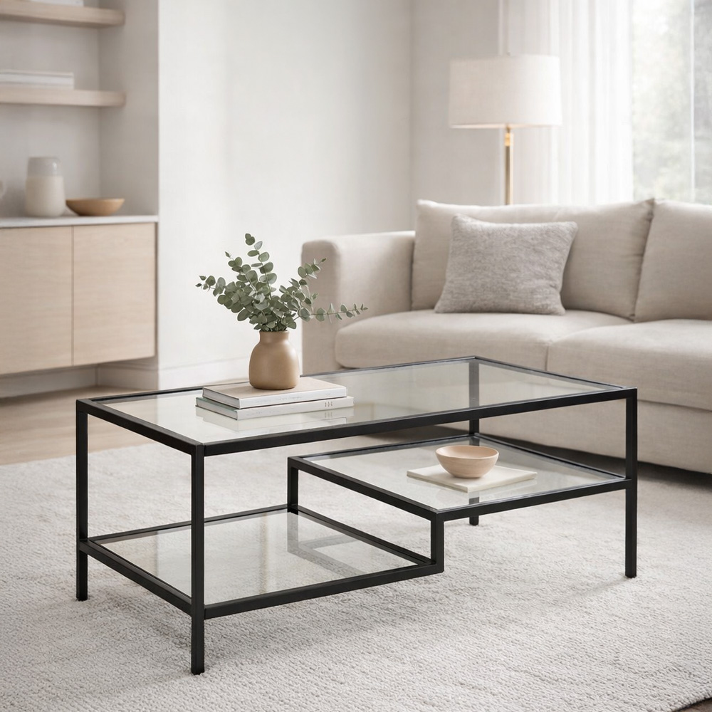 STEP COFFEE TABLE ΜΑΥΡΟ 110x50x42cm - Image 2