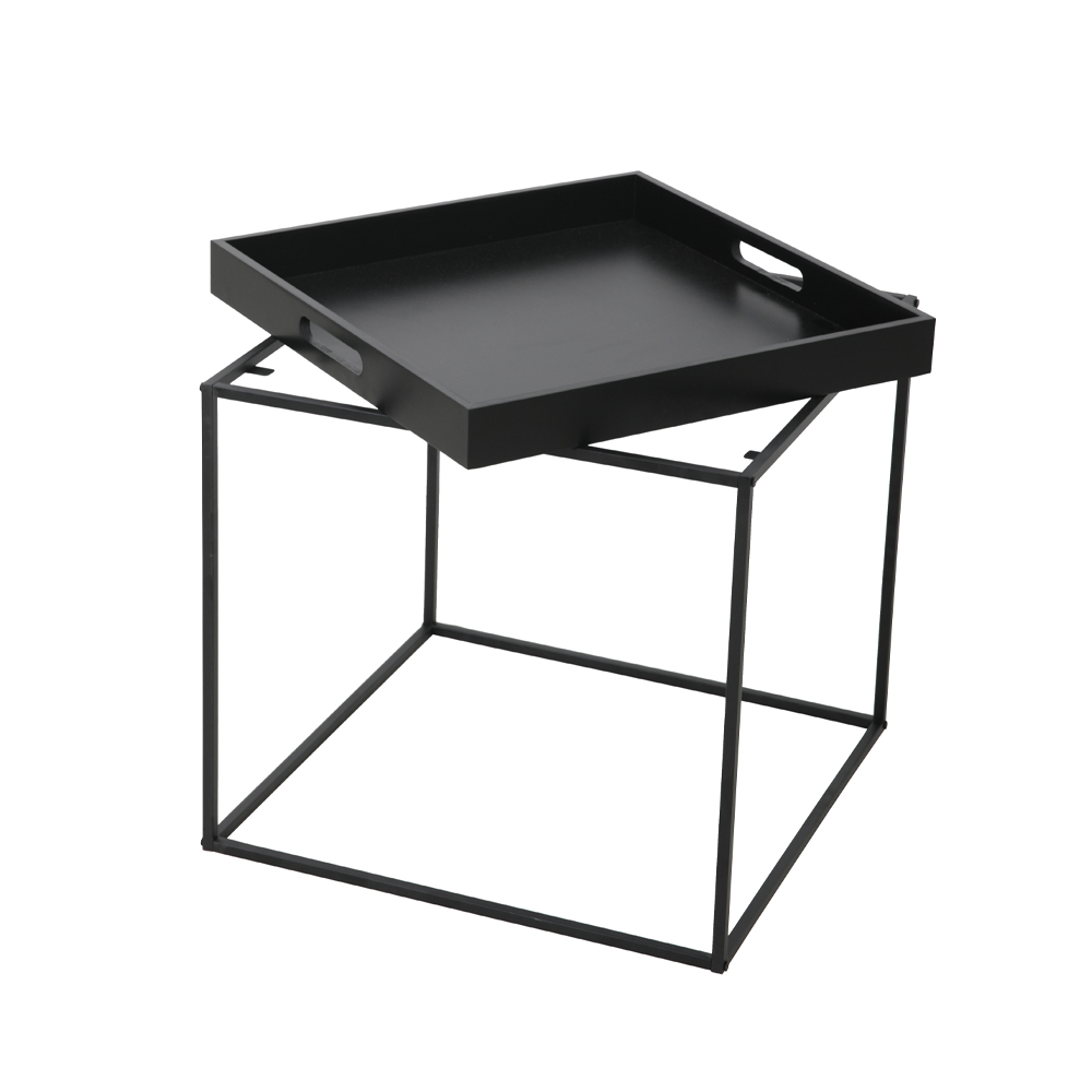 BUTLER SIDE TABLE ΜΑΥΡΟ 45x45x45cm - Image 2